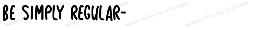 Be Simply Regular字体转换
